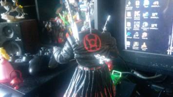 Solomon Grundy (Dark Horse) Custom Action Figure [Red Lantern Solomon Grundy Back Picture]