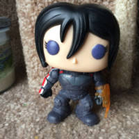 Female Commander Shepard variants (Mass Effect) (Funko Pop!) Custom Action Figure [Black-haired female Shepard, purple eyes]