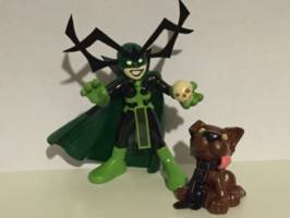 Garm (Super Hero Squad) Custom Action Figure [Garm with her mistress, Hela, the Asgardian goddess of death.]