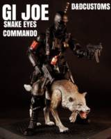 GI JOE SNAKE EYES Commando & Timber v1 6" 1:12th Scale (G.I. Joe) Custom Action Figure [CUSTOM GI JOE MARVEL LEGENDS BLACK SERIES STYLE 6" SNAKE EYES COMMANDO & TIMBER 1:12TH SCALE]