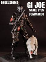 GI JOE SNAKE EYES Commando & Timber v2 6" 1:12th Scale (G.I. Joe) Custom Action Figure [CUSTOM GI JOE SNAKE EYES COMMANDO WITH TIMBER STYLE 6" INCH 1:12th SCALE ACTION FIGURE BLACK SERIES MARVEL LEGENDS style]