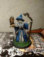 REAPER Wizard with Owl (Dungeons and Dragons) Custom Miniature / Figurine