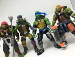 Playmates TMNT 2 Blackwashed Turtles (Teenage Mutant Ninja Turtles) Custom Action Figure