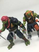 Playmates TMNT 2 Blackwashed Turtles (Teenage Mutant Ninja Turtles) Custom Action Figure