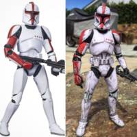 Battle damaged Clone Captain (Star Wars) Custom Action Figure [Before & After]