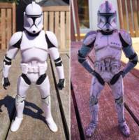 Battle damaged Clone Lieutenant (Star Wars) Custom Action Figure