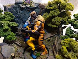 Wolverine and Sabertooth Dio (Marvel) Custom Diorama / Playset