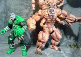 Puff Adder (Battle Damage) (Marvel Legends) Custom Action Figure [another shot with Meme]