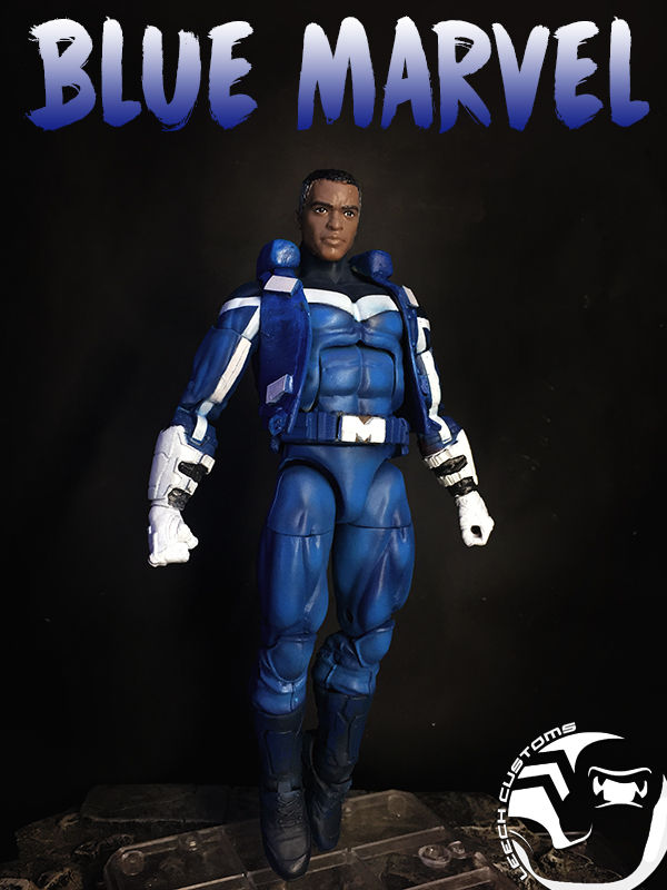 blue marvel statue