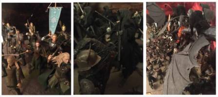 Middle earth - The final showdown (Lord of the Rings) Custom Diorama / Playset