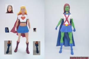 Miss Martian (Young Justice) Custom Action Figure [Miss Martian action figure before and after]