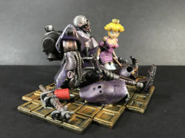 Princess Peach Working on Cyborg (Nintendo) Custom Diorama / Playset