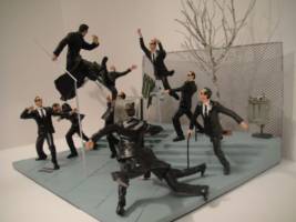 Neo vs Agents Smith diorama (Matrix) Custom Diorama / Playset