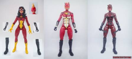 Lady Daredevil (Rule 63: Gender-Flipped) (Marvel Legends) Custom Action Figure [Rule 63 Daredevil custom action figure before and after]