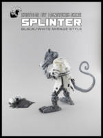 B/W Master Splinter (Teenage Mutant Ninja Turtles) Custom Action Figure [Custom Splinter Monsterhjerne]
