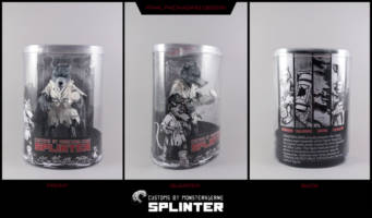 B/W Master Splinter (Teenage Mutant Ninja Turtles) Custom Action Figure [Custom Splinter Monsterhjerne]