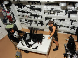 PUNISHER ARMORY HIDEOUT Playset Diorama Base Headquarters Lair 1:12th Scale (Punisher) Custom Diorama / Playset [CUSTOM MEZCO ONE:12 SCALE MARVEL LEGENDS PUNISHER ARMORY LAIR HIDEOUT HEADQUARTERS DIORAMA BASE PLAYSET 1:12th]