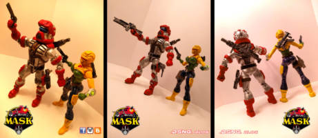 Matt Trakker [or Tracker] and Gloria Baker (M.A.S.K.) Custom Action Figure