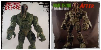 Man-Thing (Marvel Legends) Custom Action Figure [Before and After]