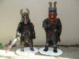 Rexor (Conan) Custom Miniature / Figurine [In Helmet along side  his Lord Thulsa Doom]