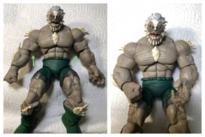 Doomsday (Elbow Modification) (DC Icons) Custom Action Figure [how much i removed at the lower bicep]