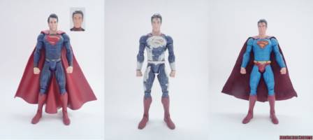 Superman (Brandon Routh) (DC Universe) Custom Action Figure [Superman (Brandon Routh) custom figure before and after]