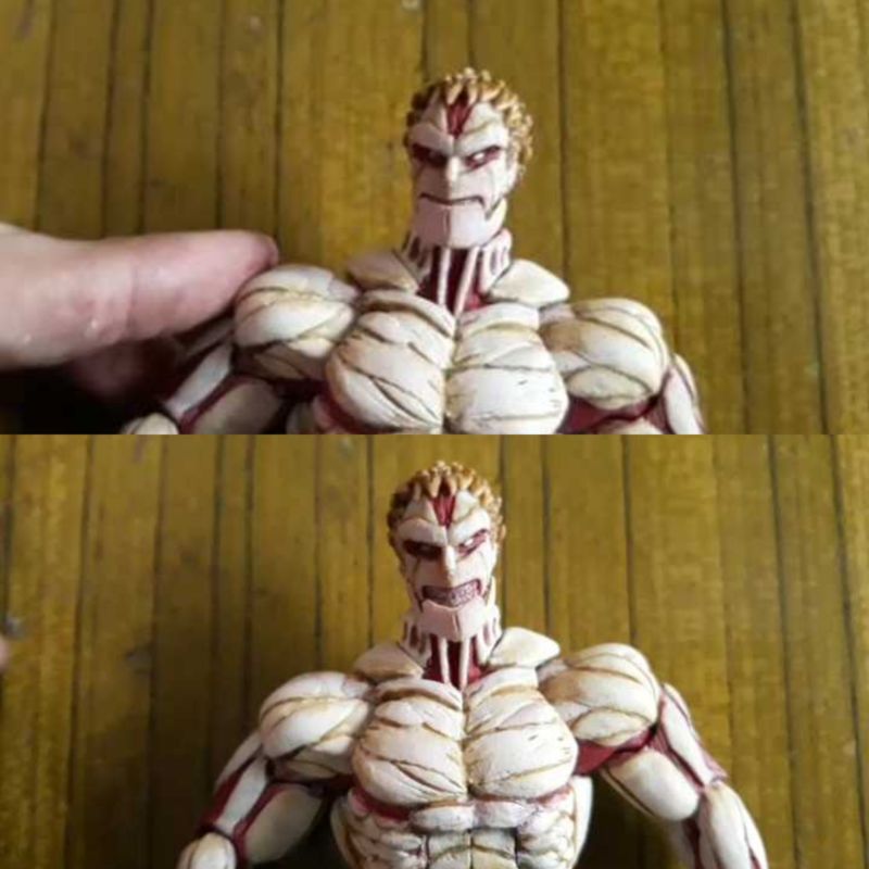 attack on titan clay sculpture