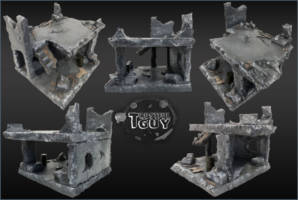 Custom War Distressed Building - TG-D001 (Marvel Universe) Custom Diorama / Playset