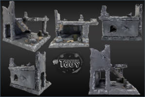 Custom War Distressed Building - TG-D001 (Marvel Universe) Custom Diorama / Playset