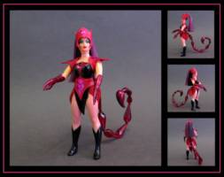 Scorpia (red, pink & black Princess of Power style) (She-Ra) Custom Action Figure