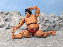 Yuuma the Sumo fighter (Original) Custom Action Figure [3d printed Sumo action figure]
