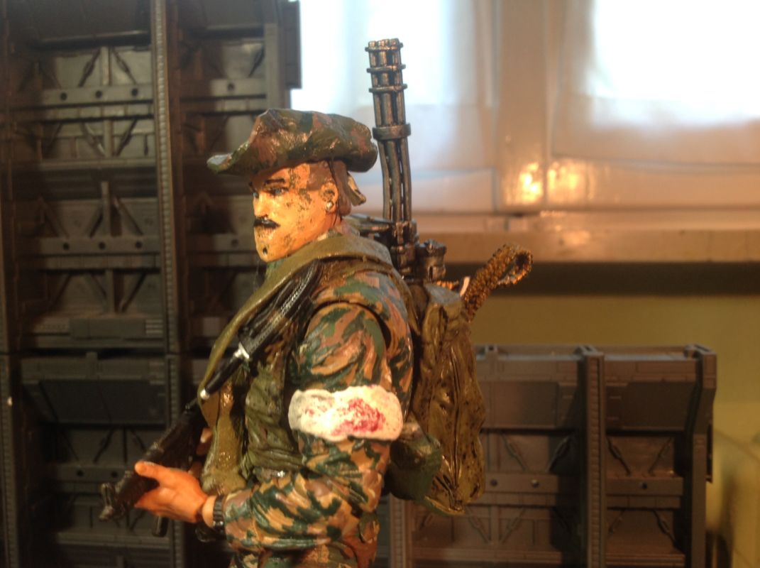 Predator BLAIN Jesse Ventura costume with Ol Painless NERF Gatling minigun