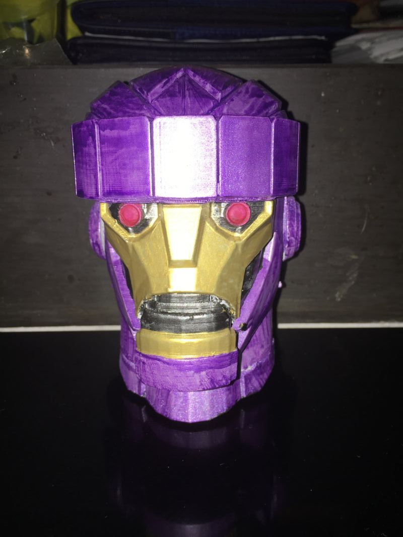Custom Resin Cast purple sentinel head 1:12 scale Legends X-Men 