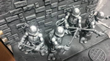 Comic Book Teenage Mutant Ninja Turtles (Teenage Mutant Ninja Turtles) Custom Diorama / Playset [above]