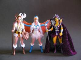Evil-Lyn (vintage POP style) (She-Ra) Custom Action Figure [Evil-Lyn with my Teela & Sorceress 'Princess of Power' style figures]